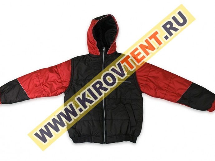 Куртка комбин. с вышивкой FUSO (54, Красный)